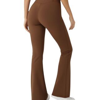 Halara Brown High Waist Crossover Super Flare Active Yoga Leggings Size XS TALL